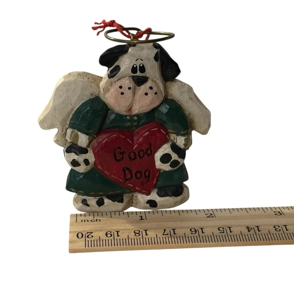 Eddie Walker Dog Angel Christmas Ornament Heart Good‎ Dog Halo Cottage Animal