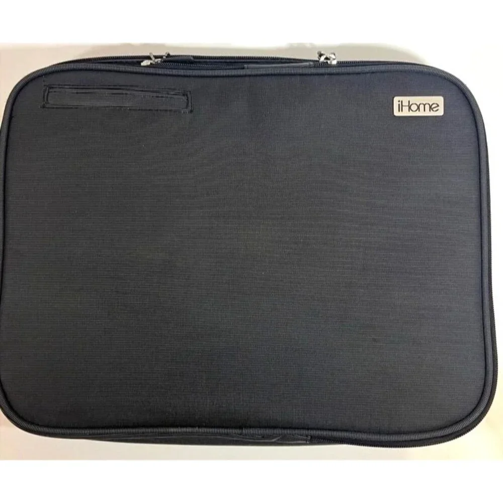 iHome Laptop Sleeve Case Bag 15.6 Inch Durable Zipper External Pocket Black Grey