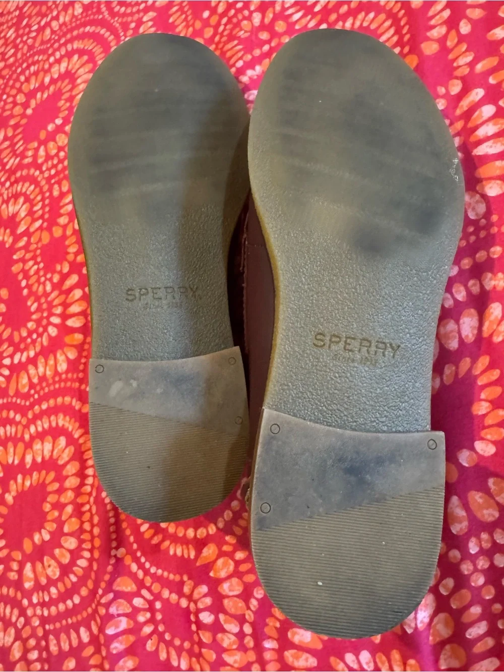 Sperry Men's Wine Leather Penny Loafers