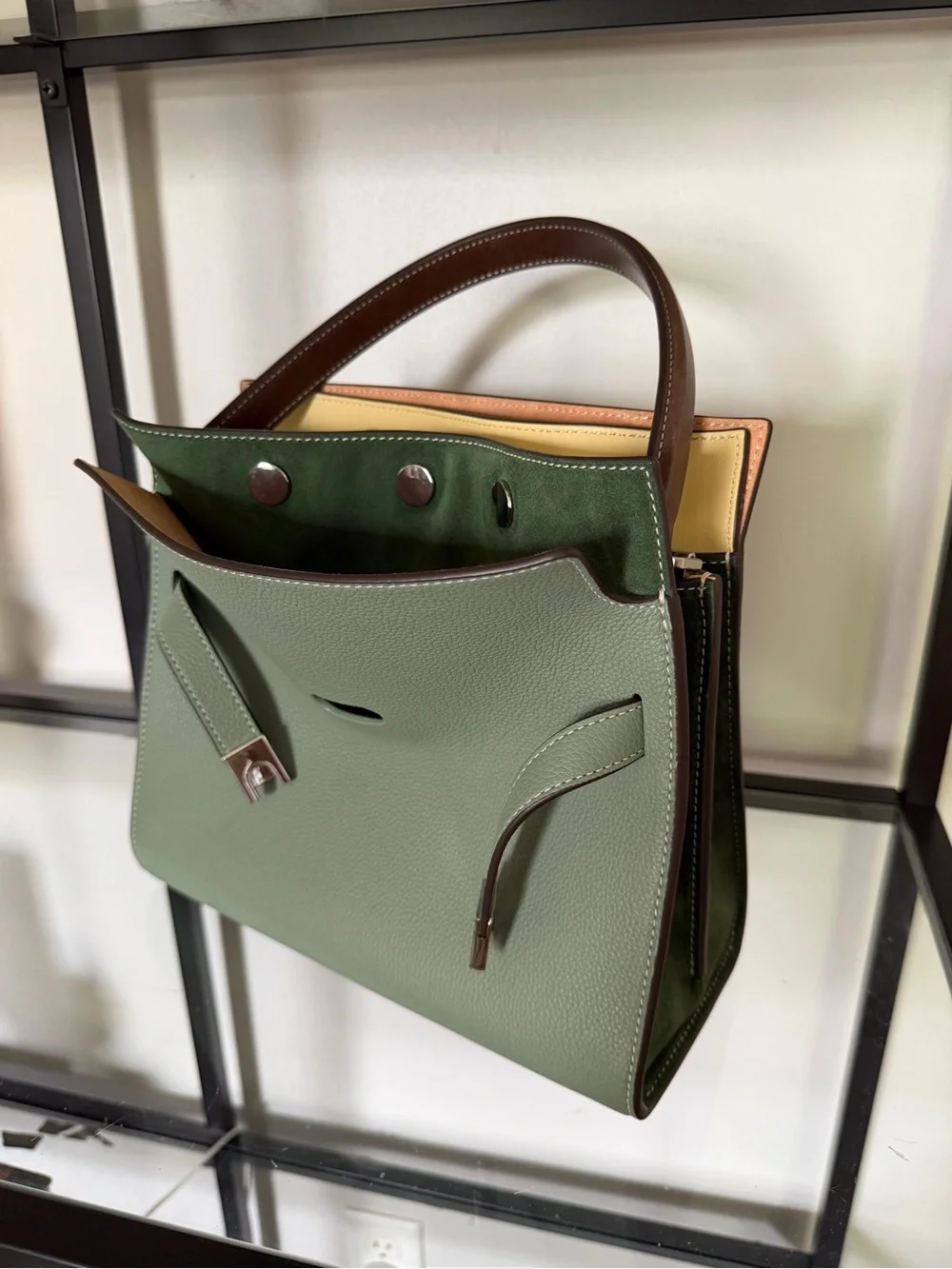 Rare Tory Burch Lee Radziwill Pebbled Small Double Bag