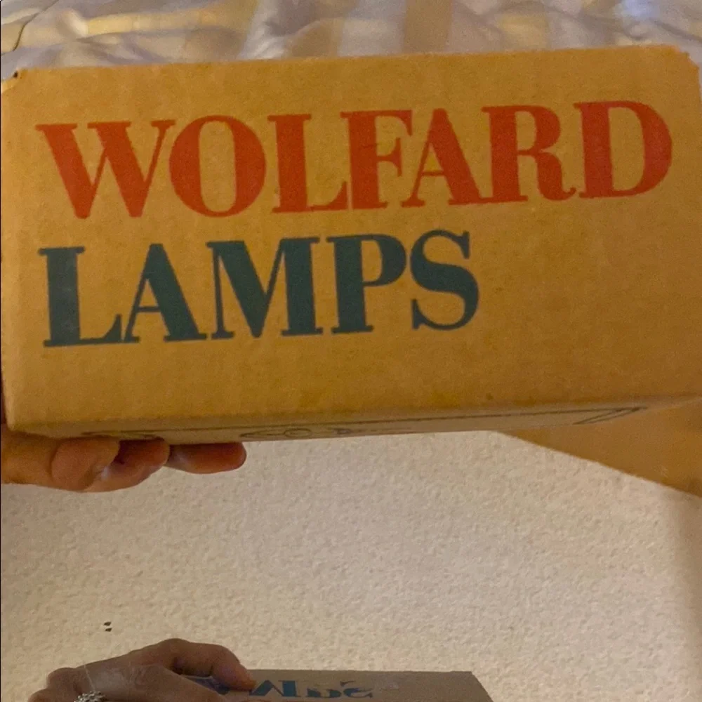 Box41 6” Wolfard Lamp with Brass Base and original Box