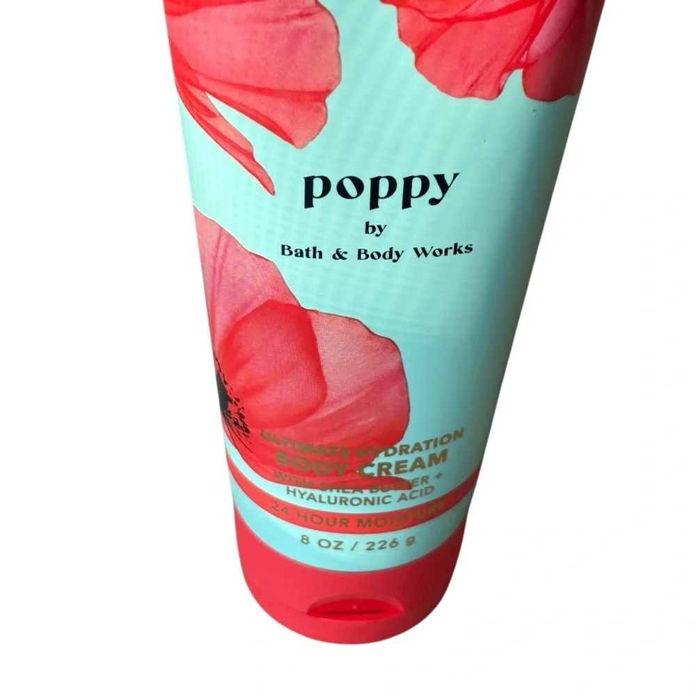 Bath & Body Works Poppy Body Cream 24 Hour Moisture 8 oz