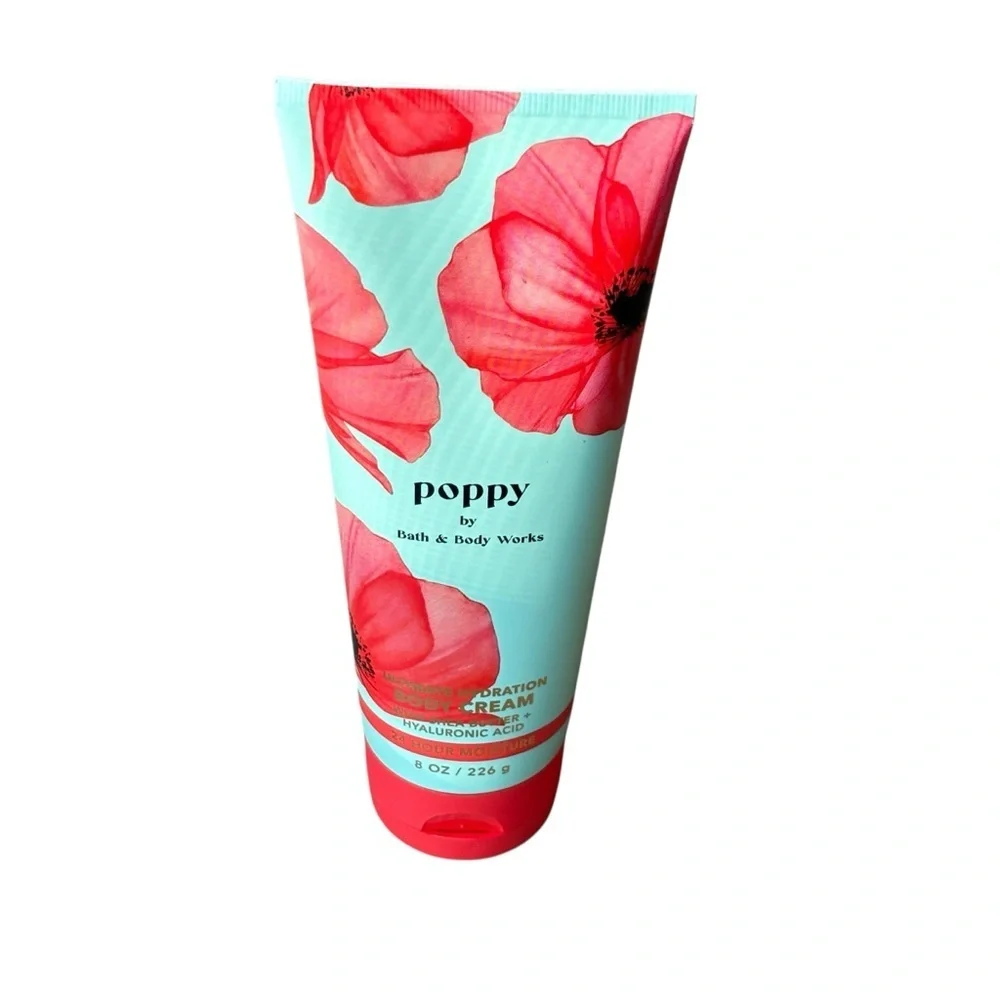 Bath & Body Works Poppy Body Cream 24 Hour Moisture 8 oz