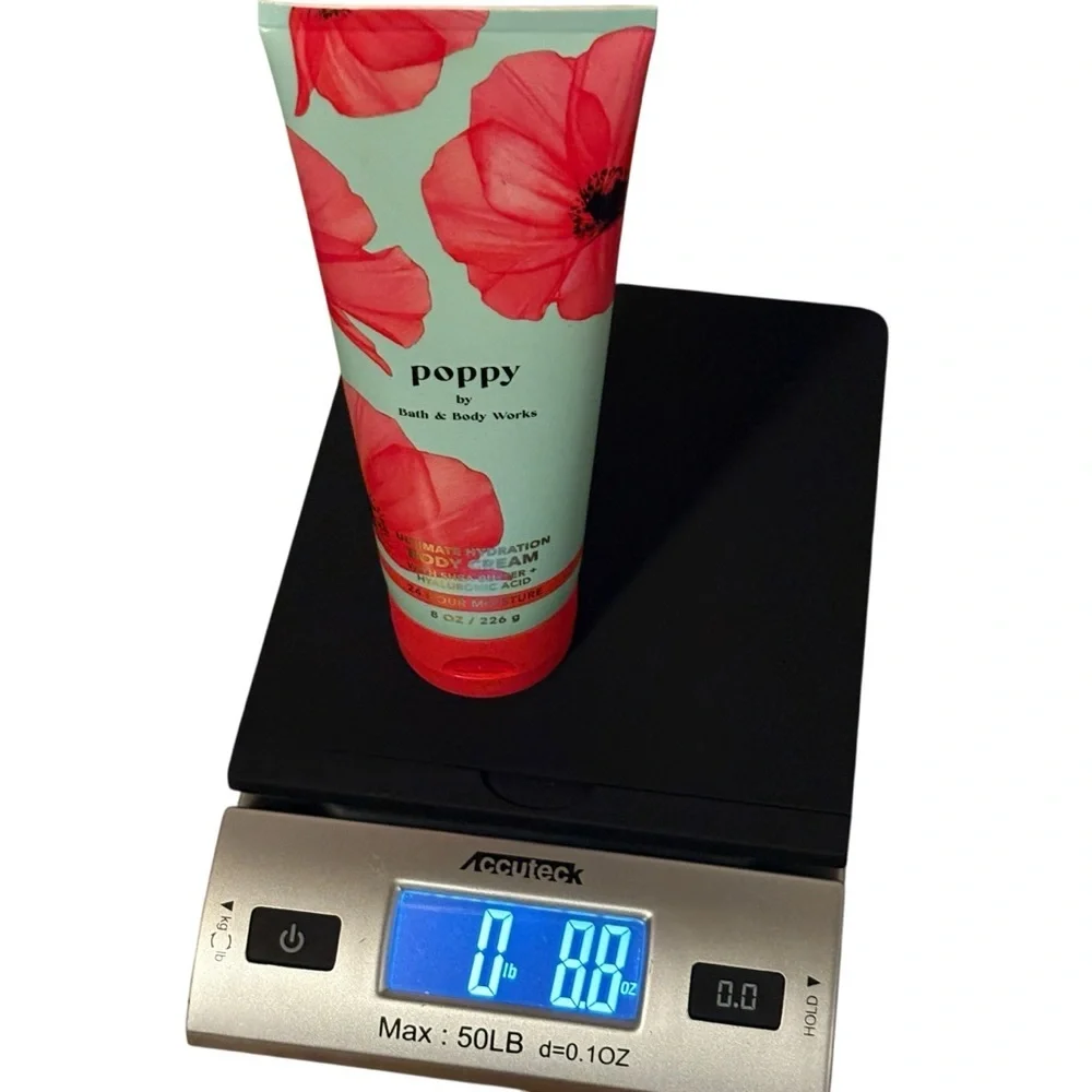 Bath & Body Works Poppy Body Cream 24 Hour Moisture 8 oz