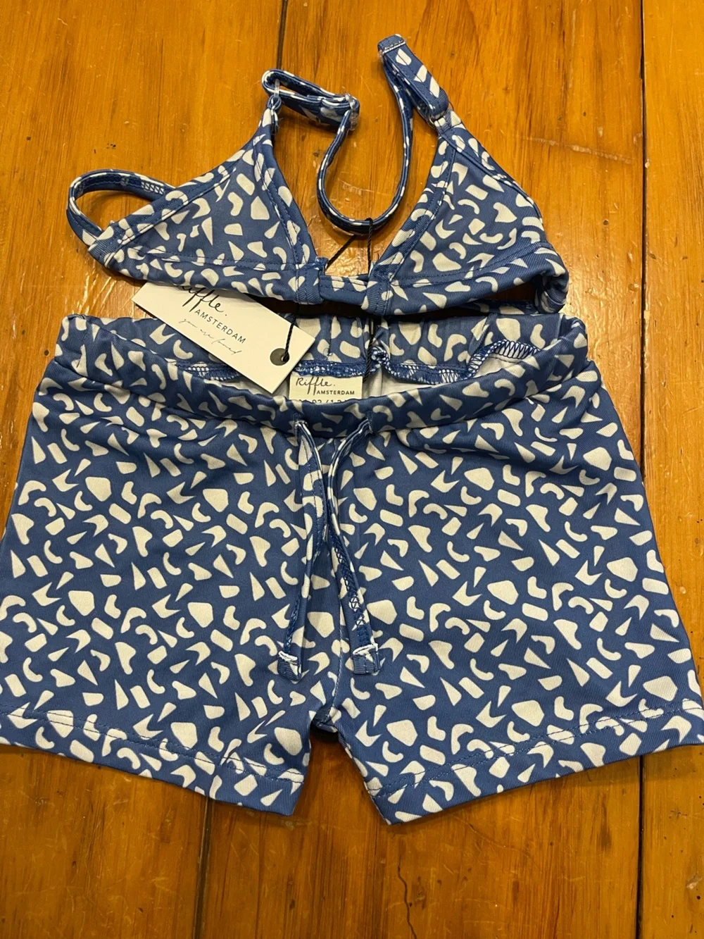 Riffle Amsterdam Blue & White Printed Bikini Set