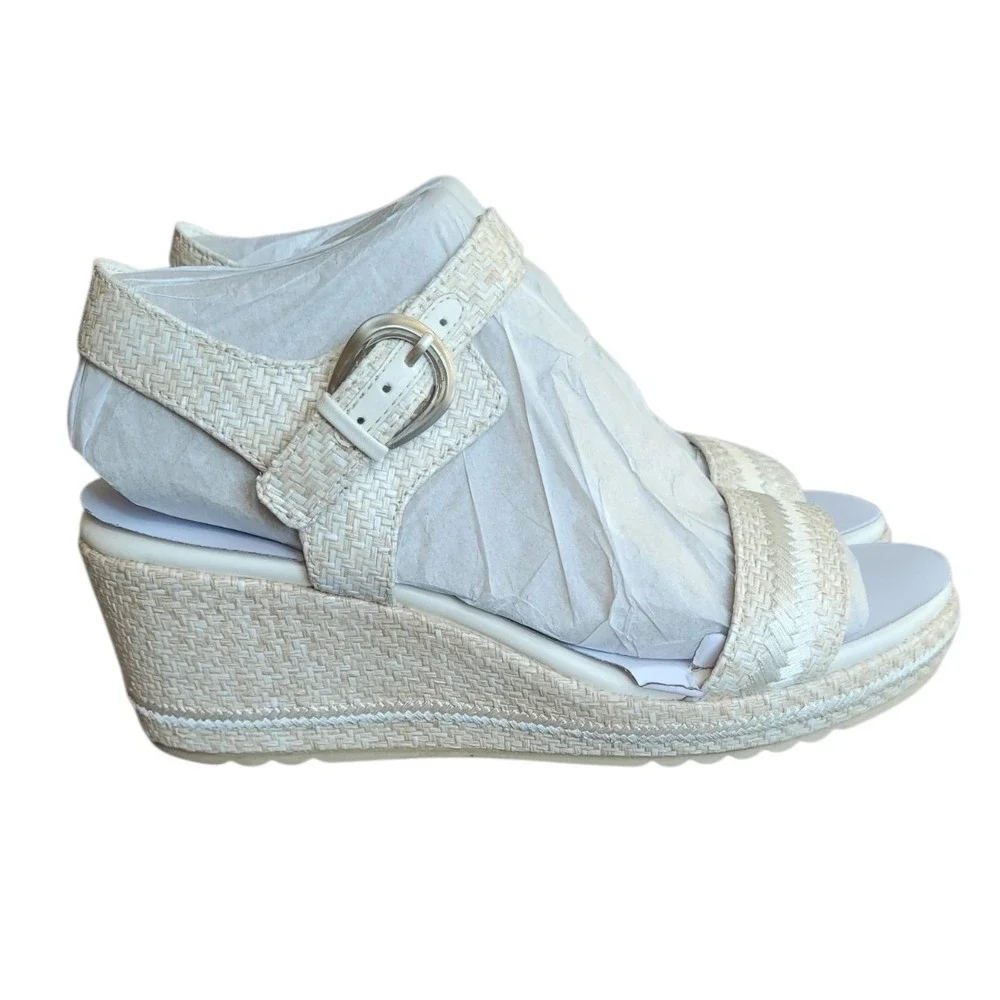 NATURALIZER 12M Eggshell Stella Wedge Sandal Women