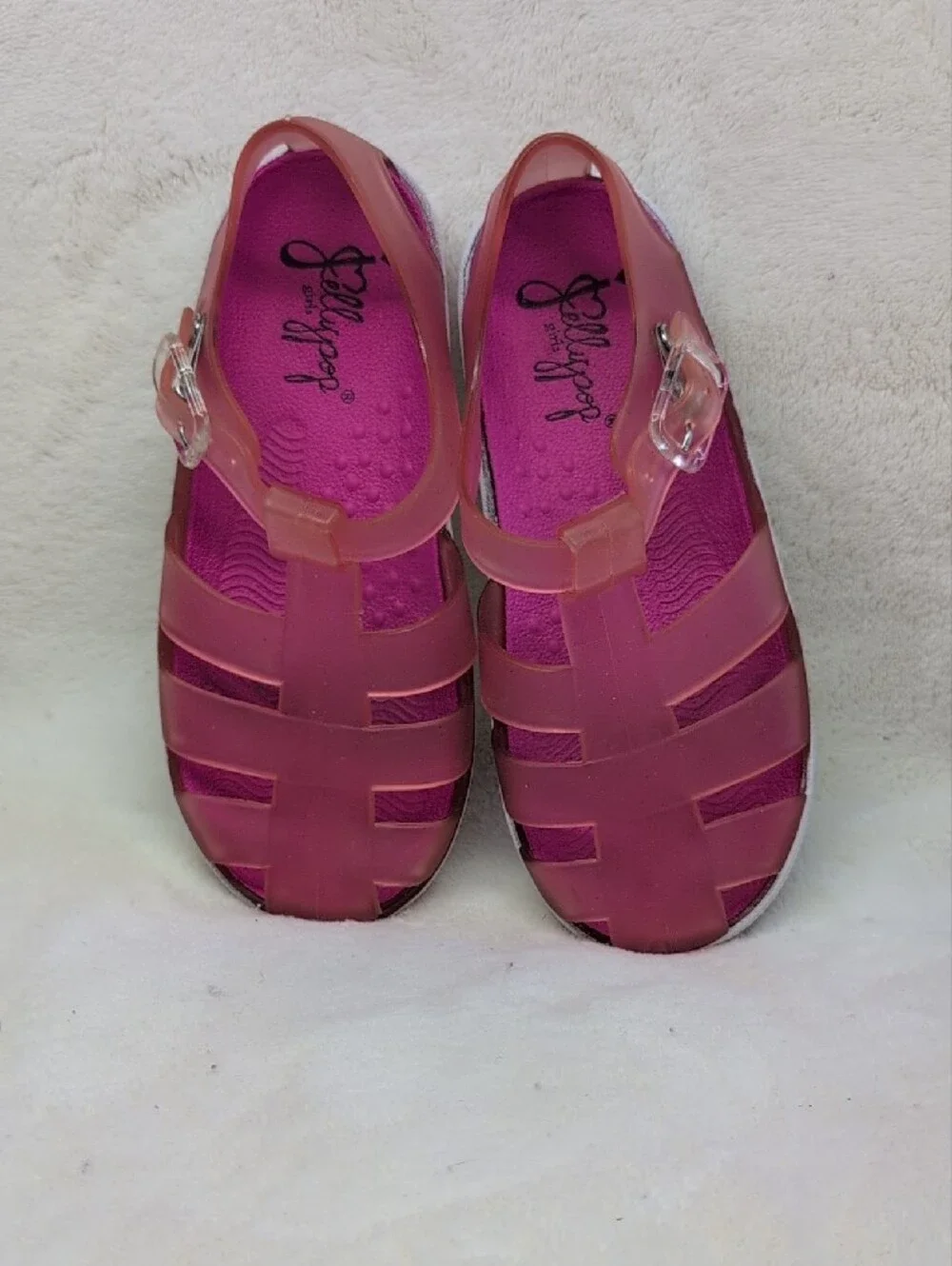 Jellypop Girls' Pink Jelly Strap Sandals