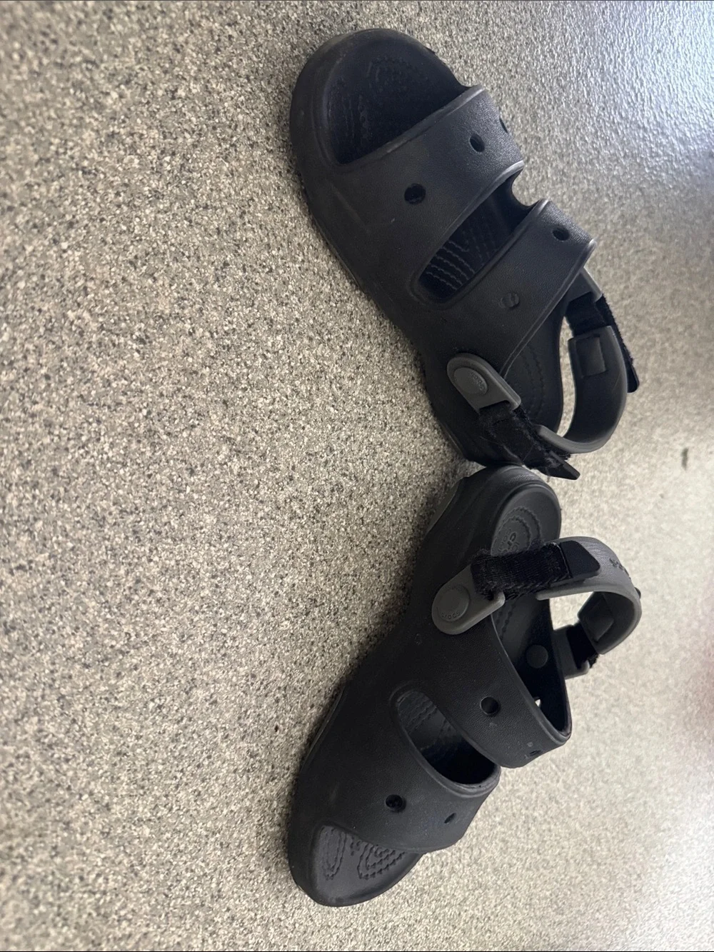 CROCS Kids Black Open-Toe Sport Sandals