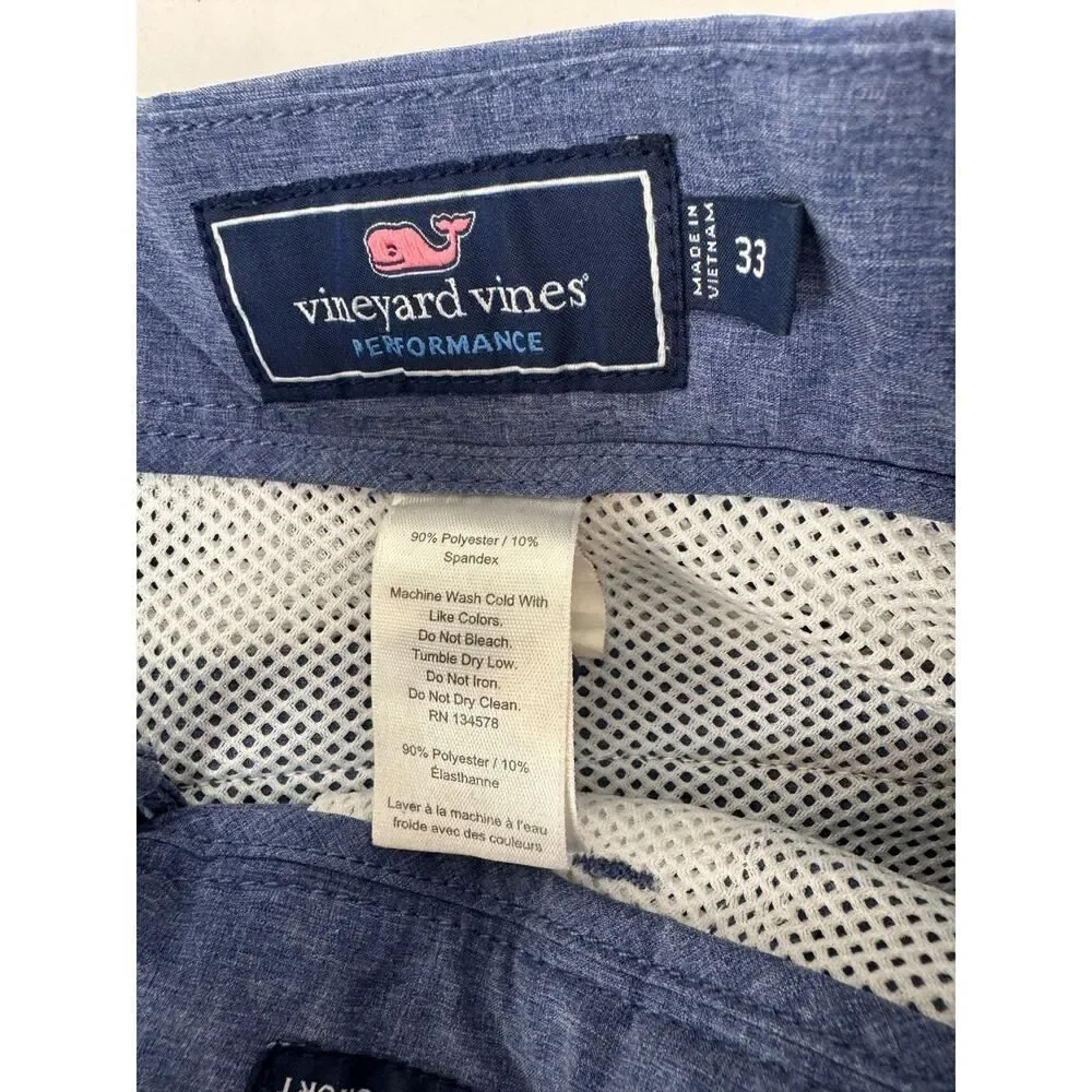 Vineyard Vines Shorts Men's 33 Blue Breaker Performance Inseam 9