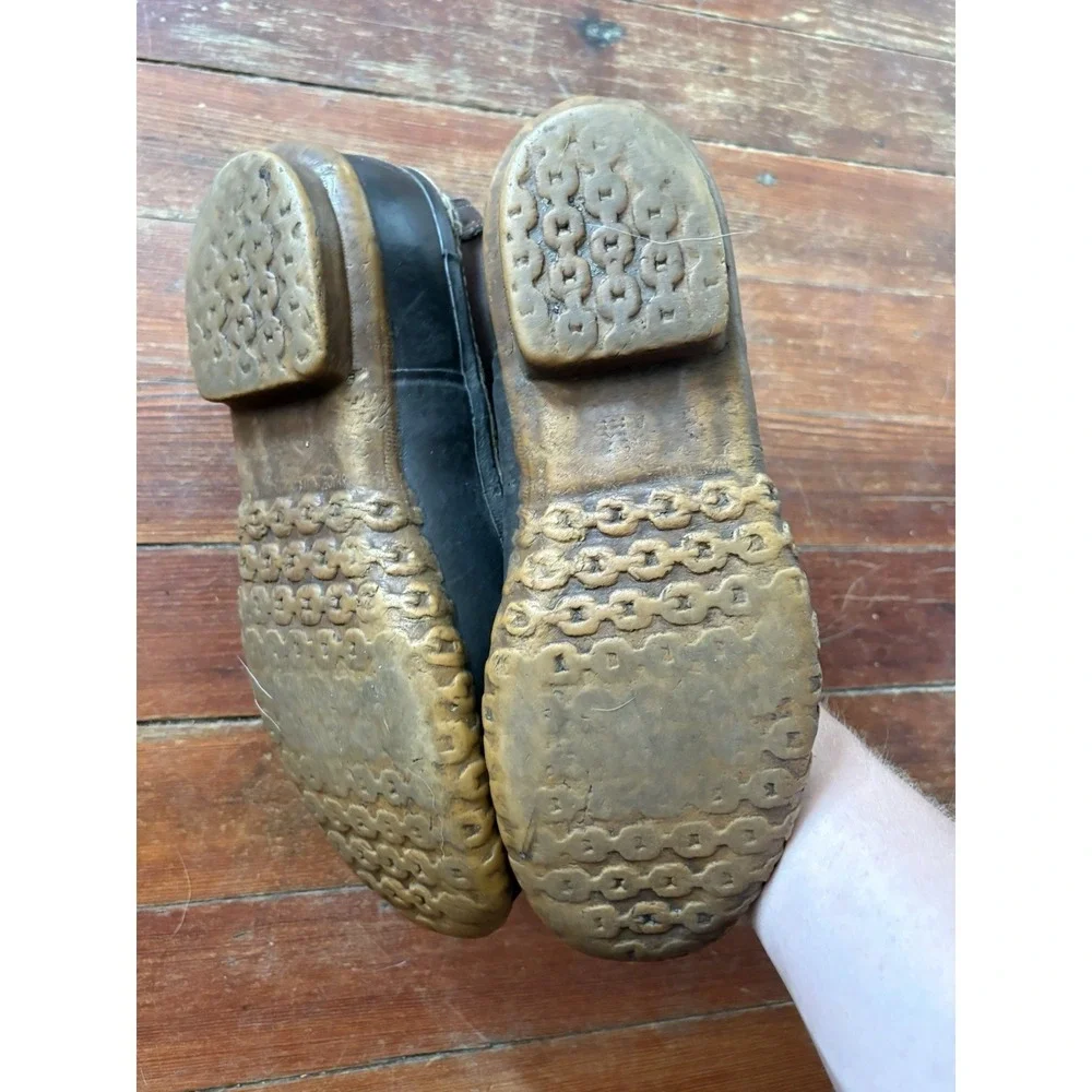 LL Bean Bean Boots 8 Inch Duck USA Maine Made Brown Mens Size 9 M Leather