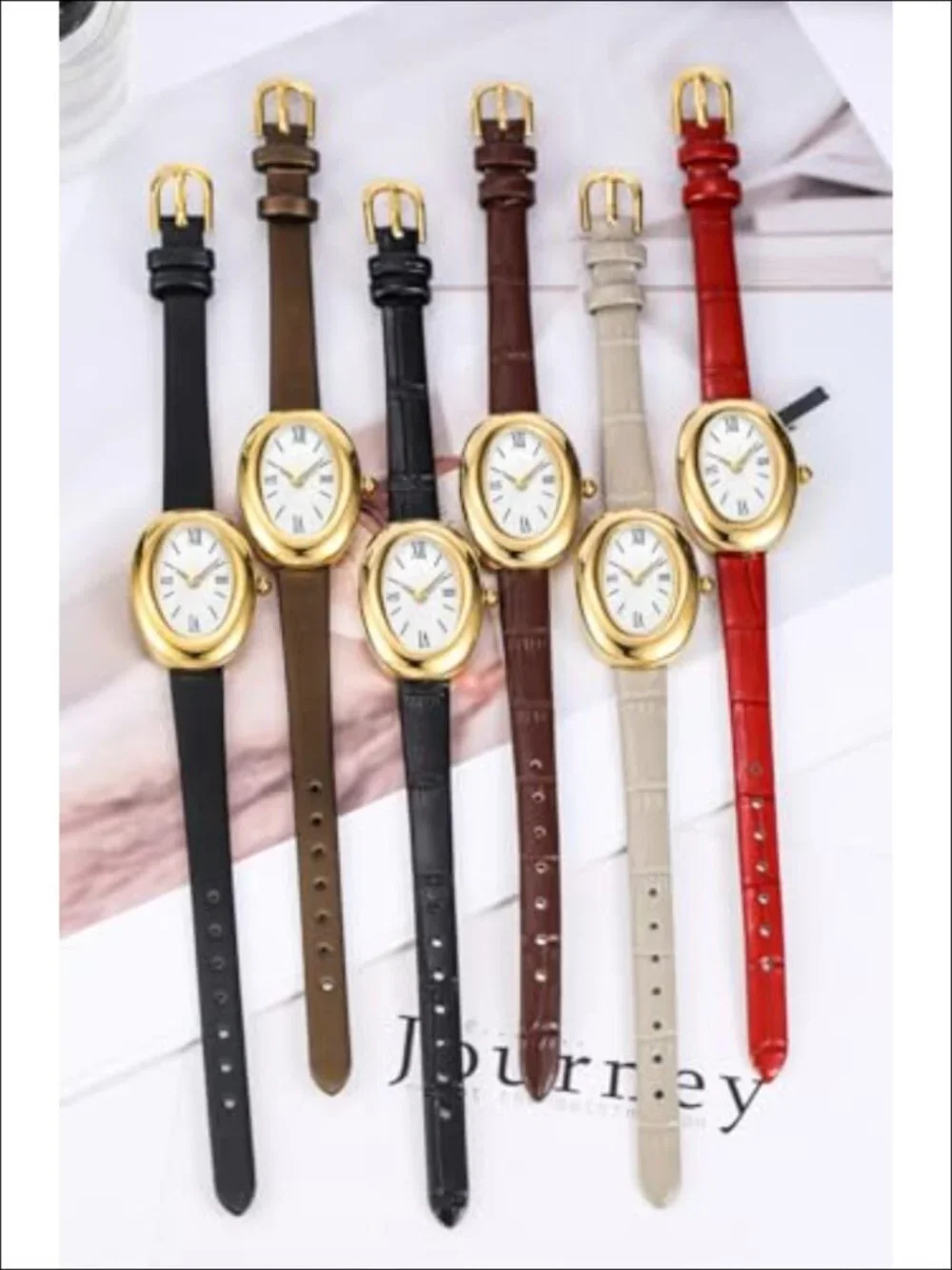 Elegant 24mm Oval Dial Bangle Watch - Quartz Movement, Water Resistant