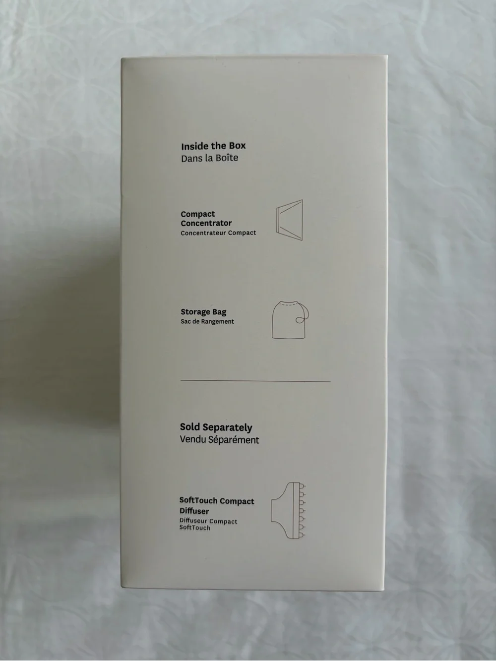 T3 Featherweight Compact Folding Hair Dryer in White with Rose Gold Accents