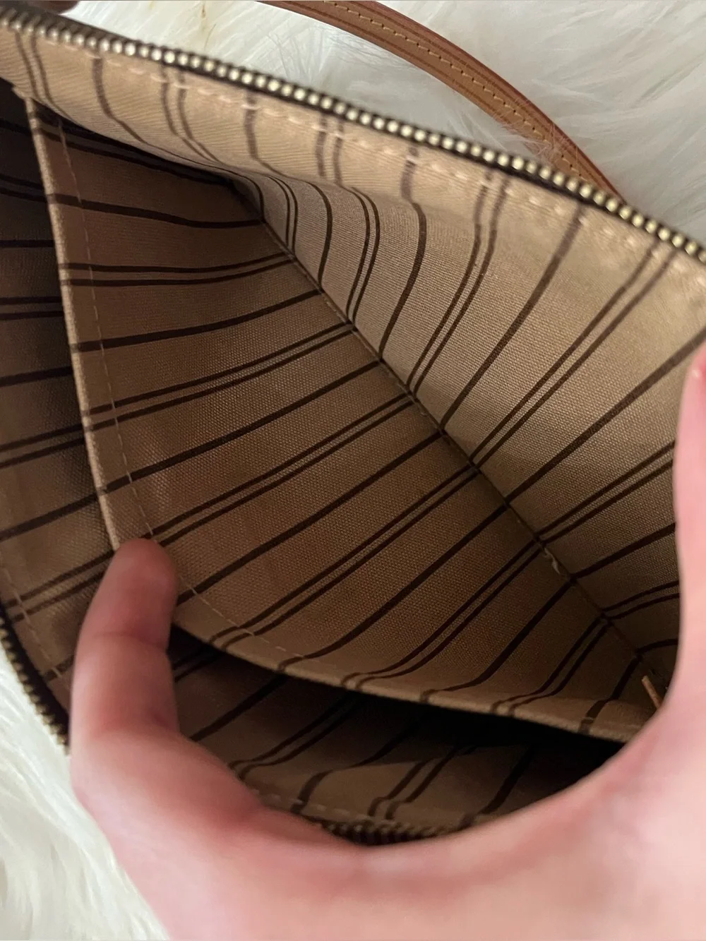LOUIS VUITTON Monogram Brown Pouchette Hobo Mini Bag Pouch Baguette