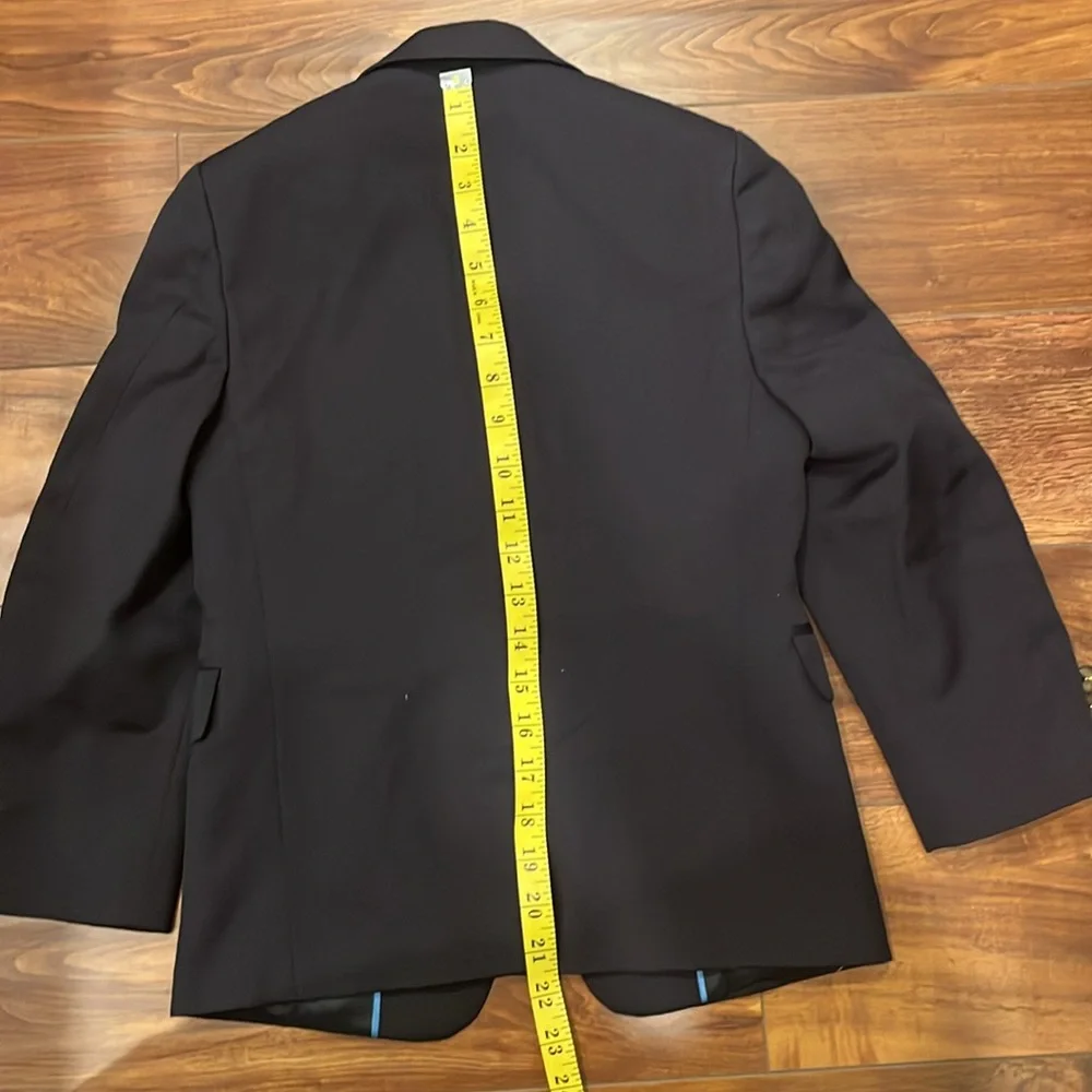 Lord & Taylor Boys Elegant Black Blazer with Gold Buttons Size 8R