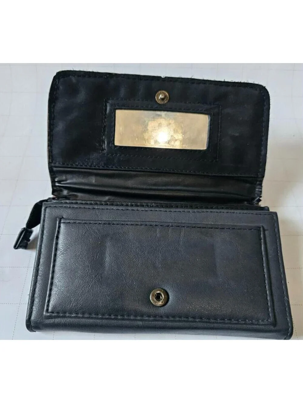 Stone Ridge Adventure Gear Wallet Black Brown Zip Organizer Card Holder