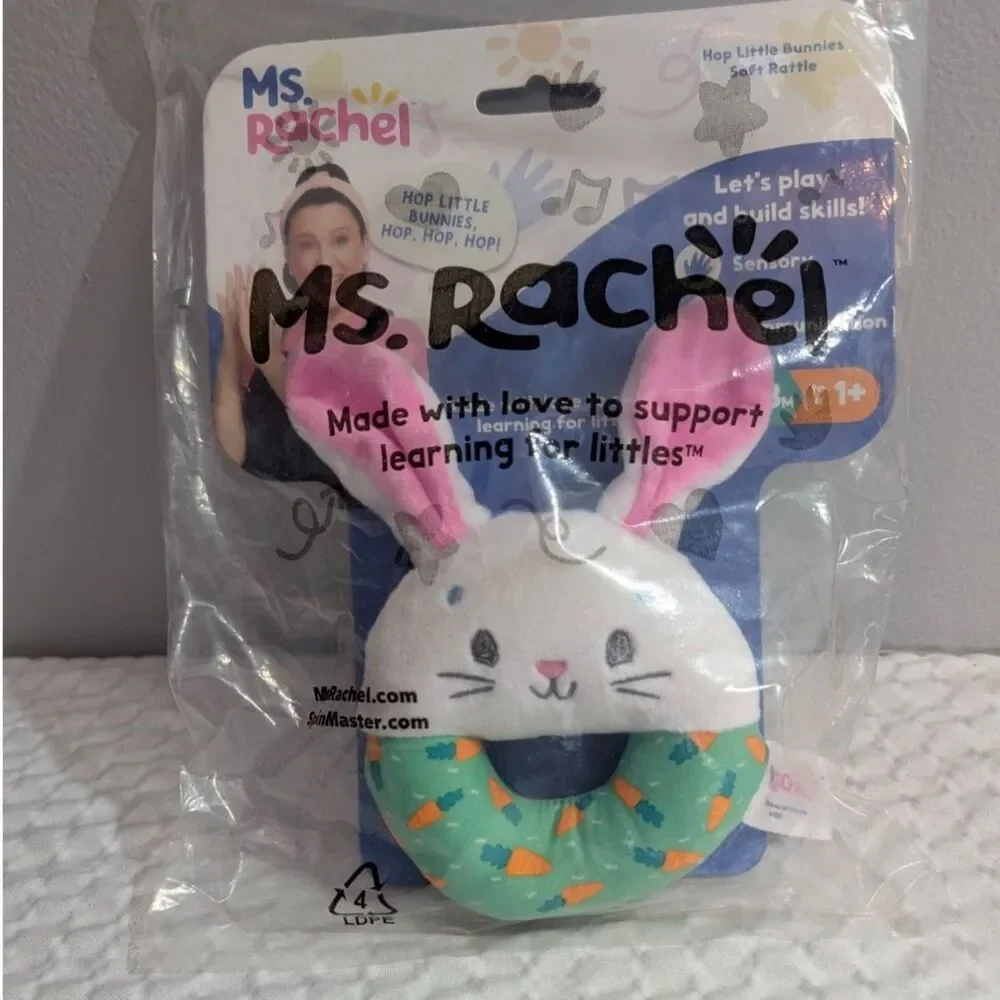 Ms. Rachel Hop Little Bunnies Soft Rattle