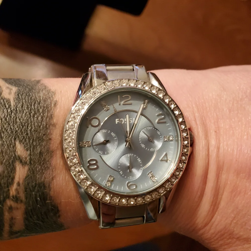 Fossil brush polished