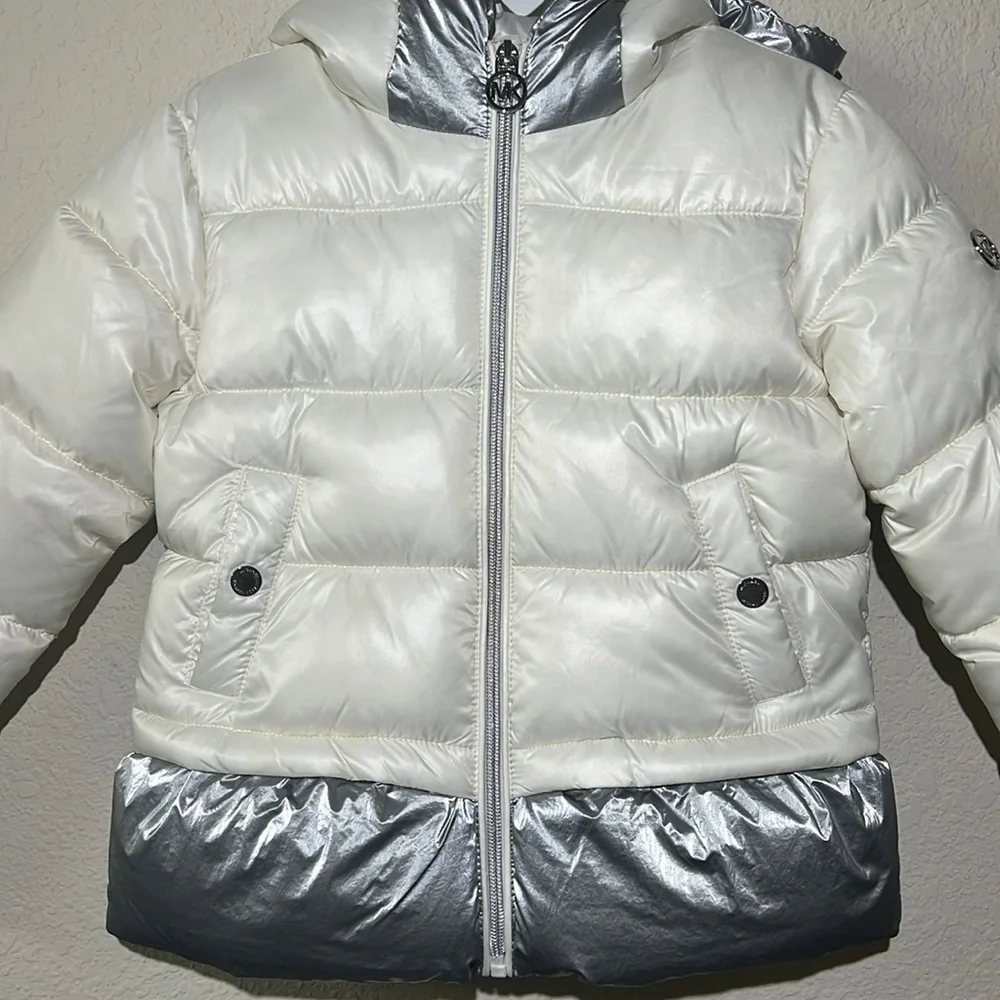 Michael Kors Puffer Coat Metallic Color Block