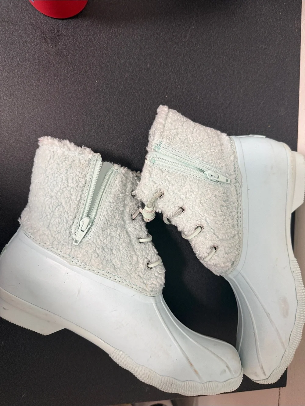 Sperry Light Blue Sherpa-Lined Duck Boots