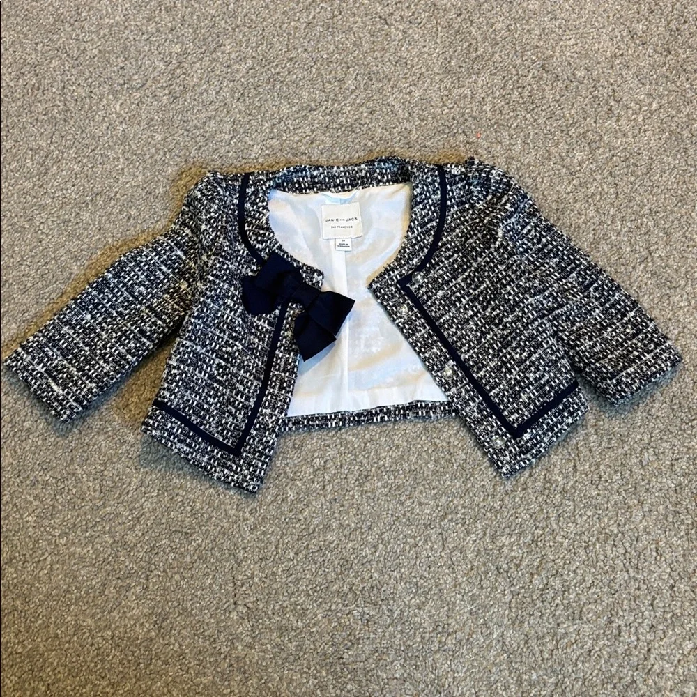 Janie and Jack Navy Tweed girls 2T Jacket
