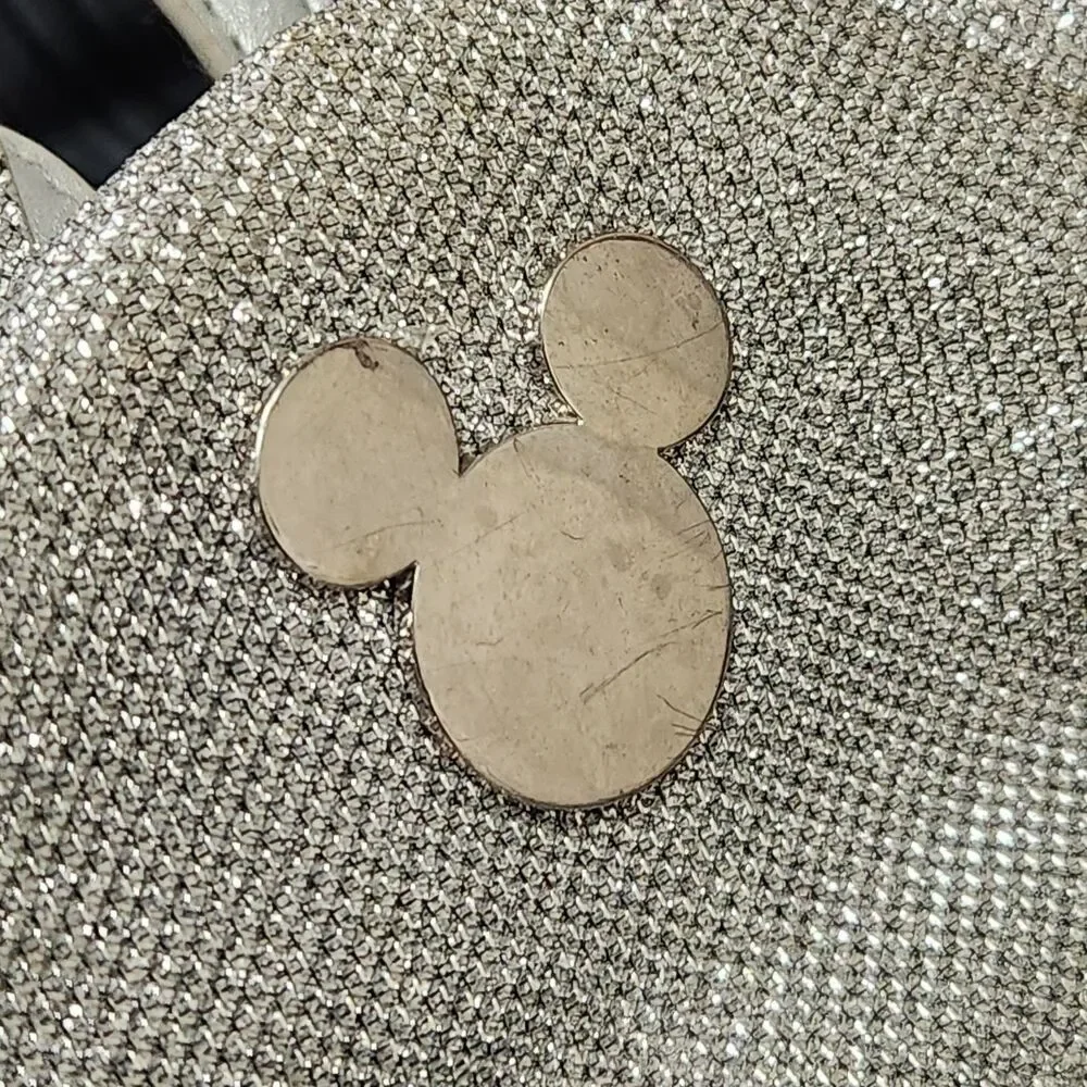 Mickey Mause Girls Kid Backpack Gray Metallic