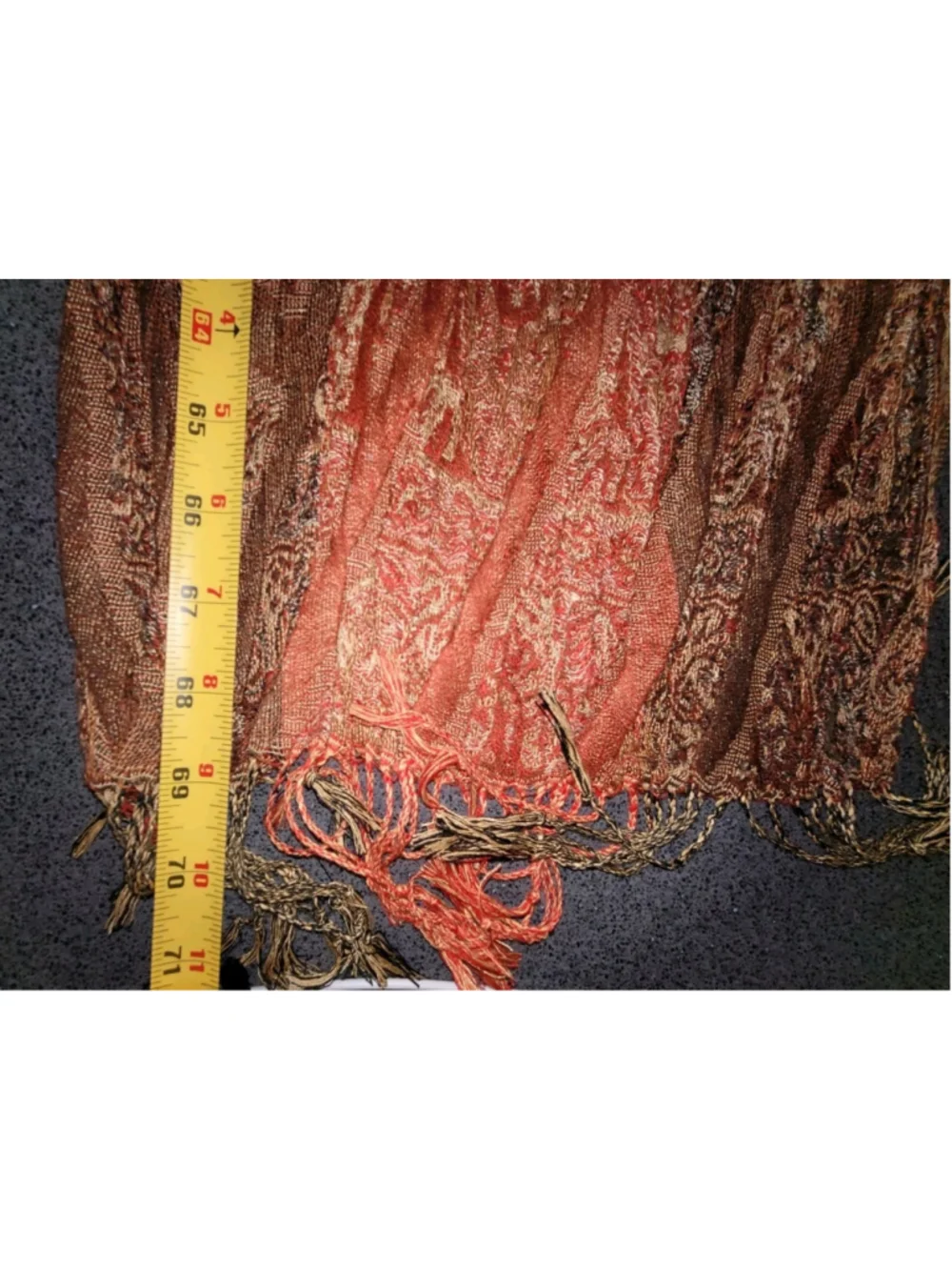 Vintage Boho Scarf NWT Paisley Plaid Fringe Wrap Shawl Rustic Earth Western *