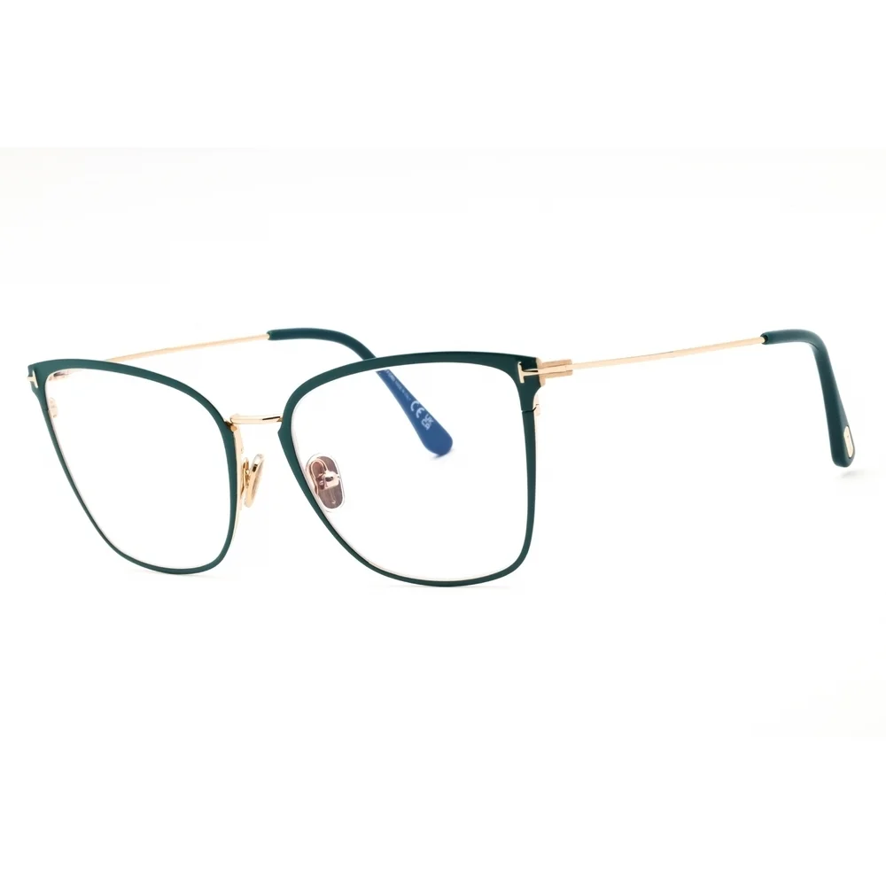 Tom Ford FT5839 Eyeglasses Turquoise Metal Rectangular