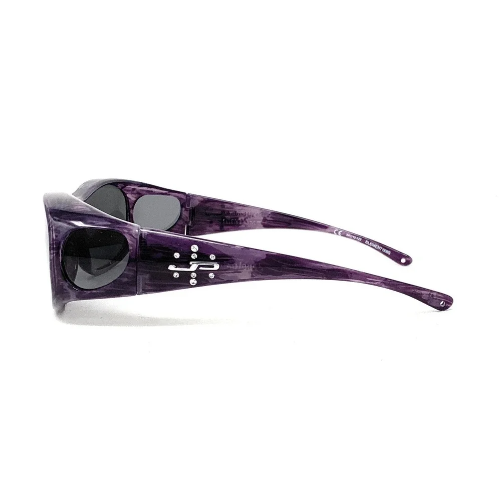 JONATHAN PAUL Polarized Sunglasses Fit-overs Element Purple Haze EM006S Medium