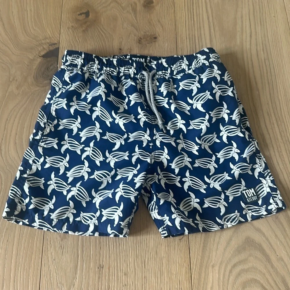 TOM & TEDDY Boys' Turtle Swim Trunks -Kids Boys 7/8