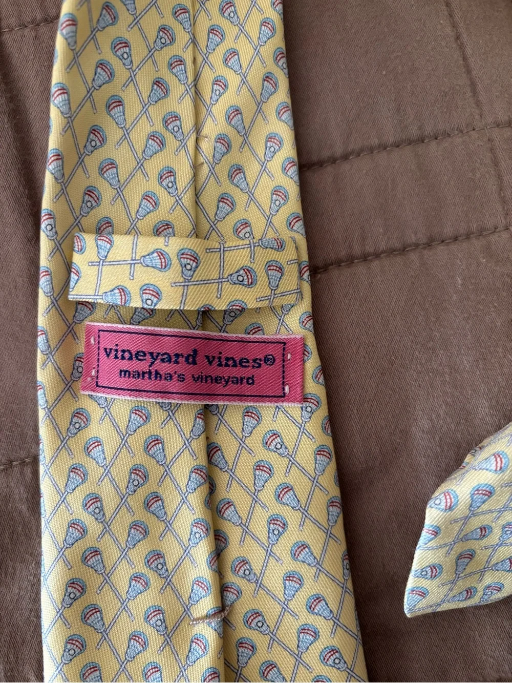 Boy’s Yellow Lacrosse Silk Tie - Vineyard Vines