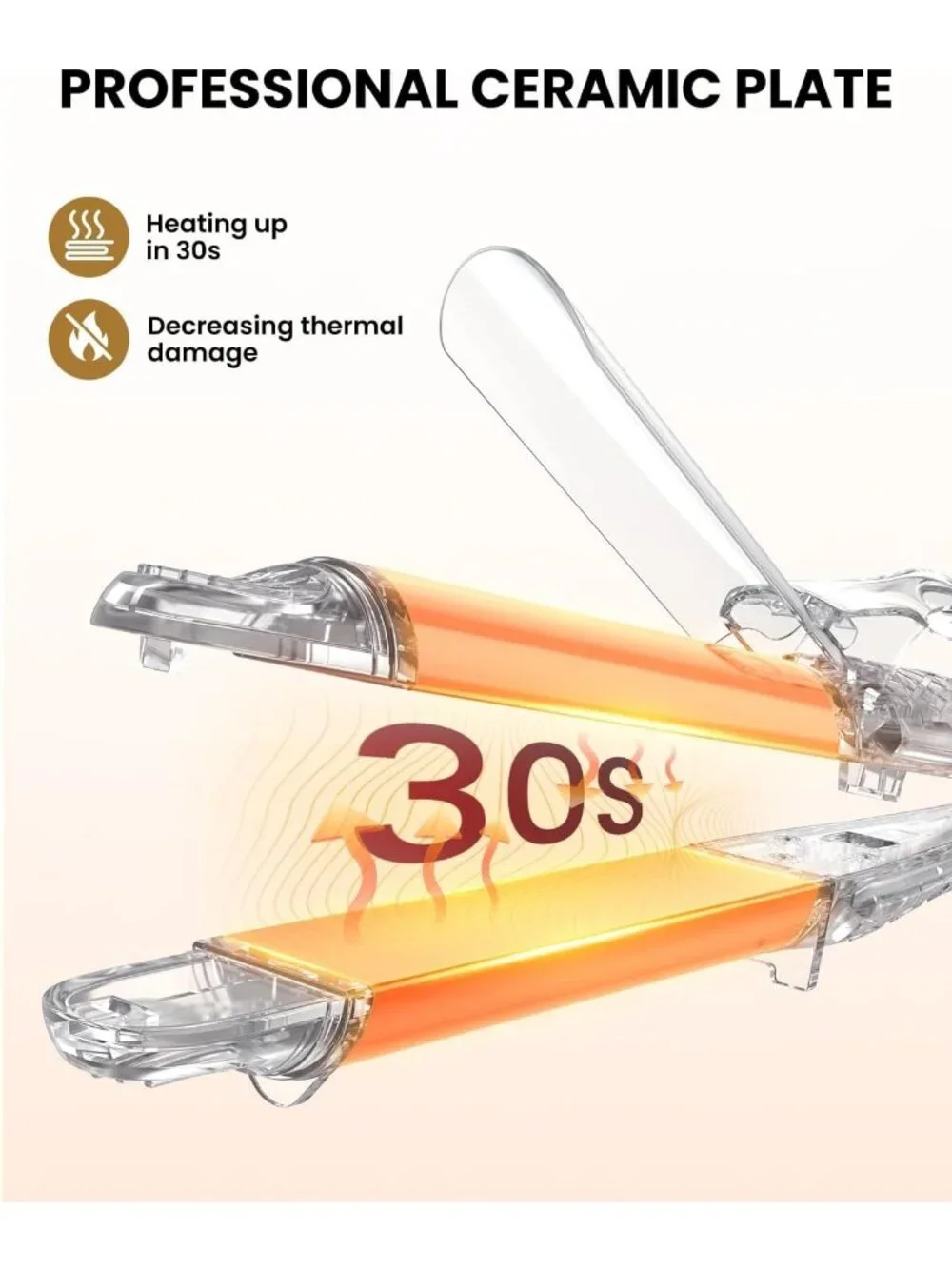 Dual Voltage 2-in-1 Curling Iron & Hair Straightener, Travel-Friendly, 1 Inch
