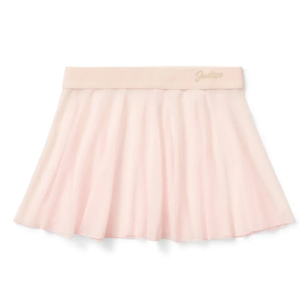 JUSTICE Girls XS Pink Mesh Ballet Dance Skirt SIZE 5-6 NEW