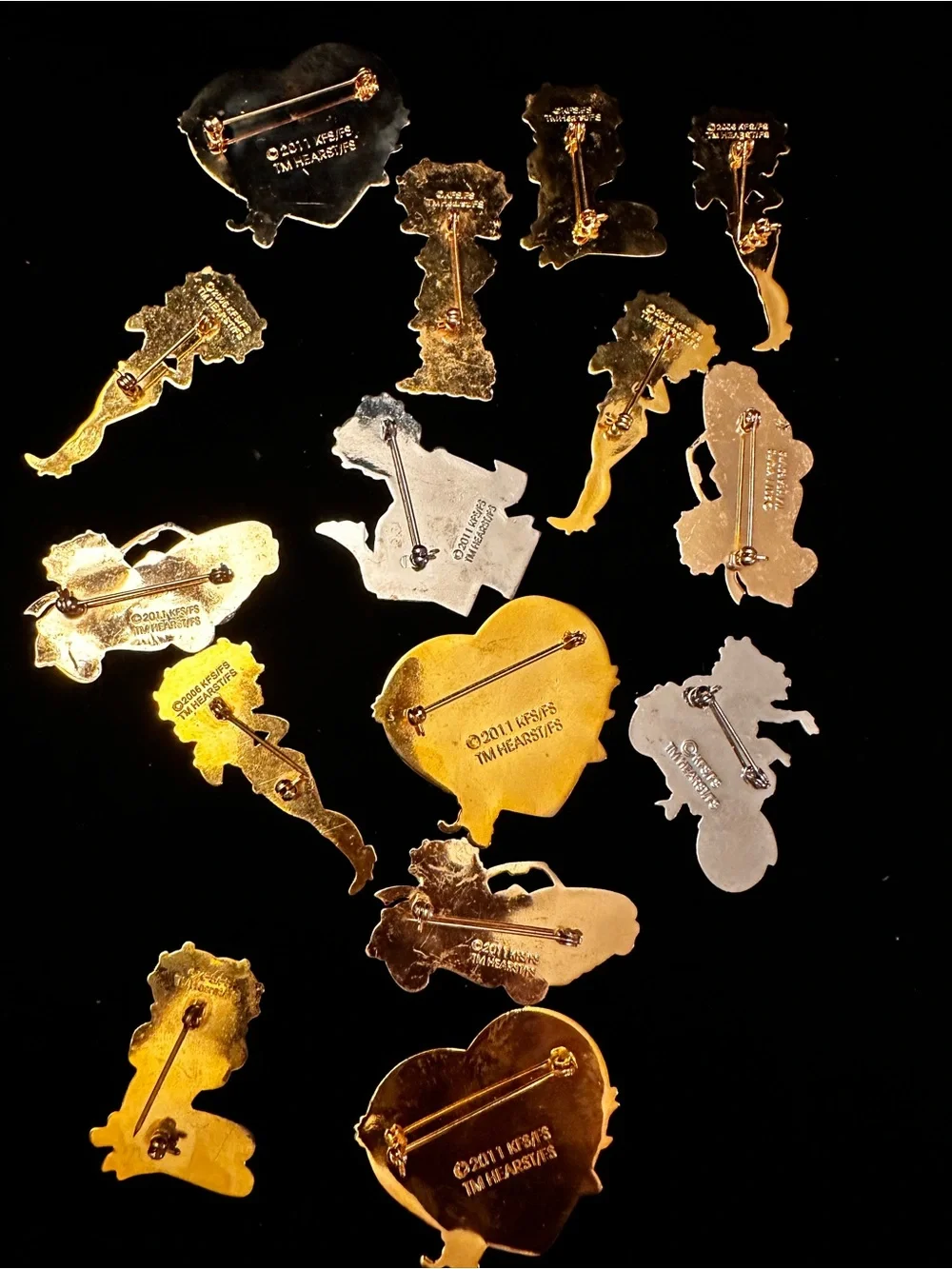 15 Pc Betty Boop Enamel Pin Lot - Colorful Character Set