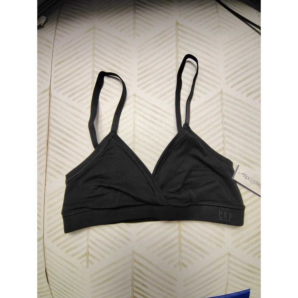 GapBody Kids Black Wrap Front Bralette Adjustable Straps NWT Size‎ XS