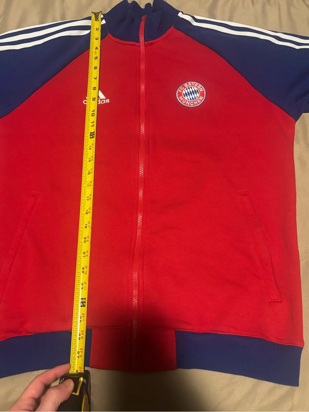 FC Bayern Munchen Munich Soccer Full Zip Adidas Soccer Jacket Size Large