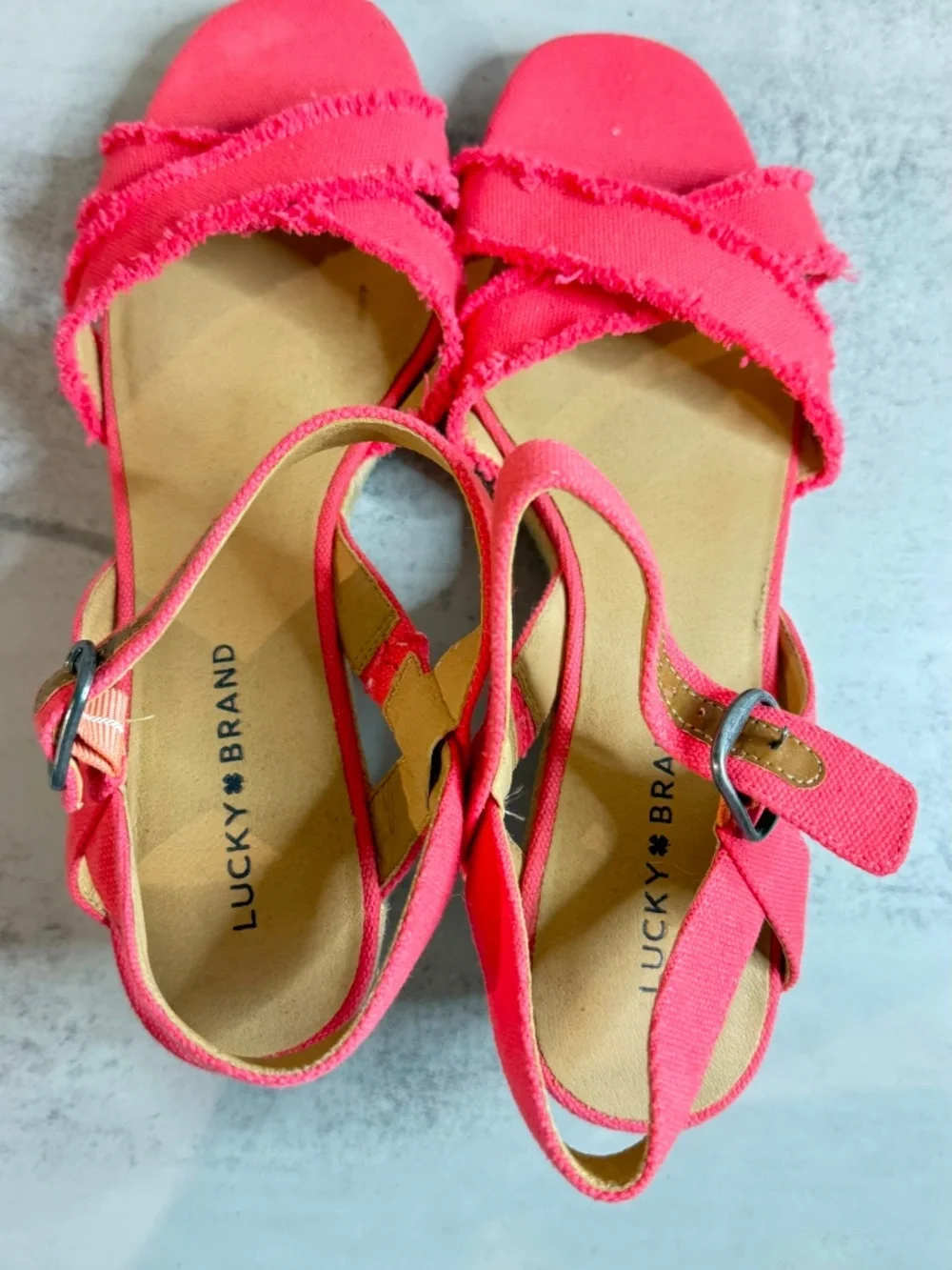 Lucky Brand Coral Espadrille Wedge