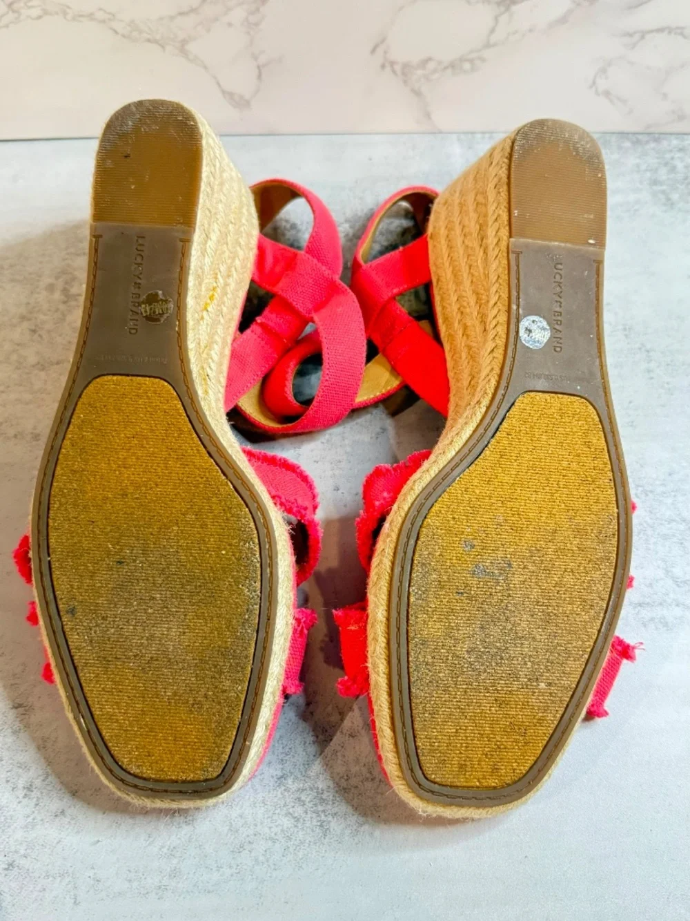 Lucky Brand Coral Espadrille Wedge