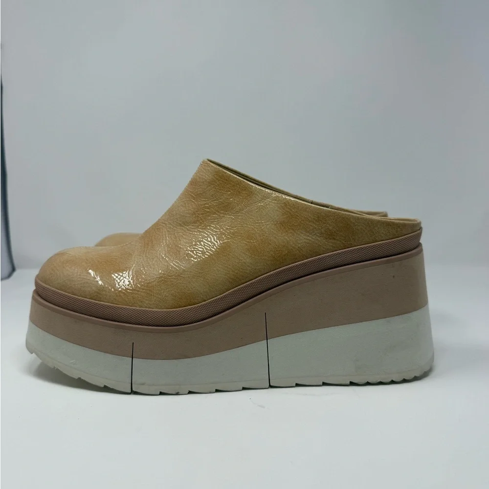 Naked Feet Coach Platform Clogs Size 10