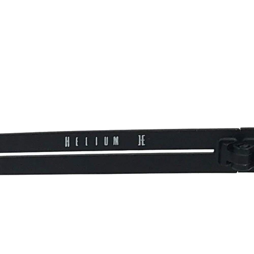 Helium Eyeglasses Frames 4289 MBK Matte Black Rectangle Half Rim 52-17-145