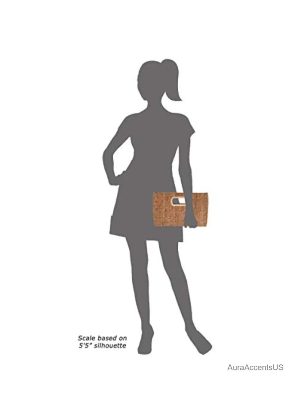 Natural Cork Top Handle Clutch with Detachable Chain Strap