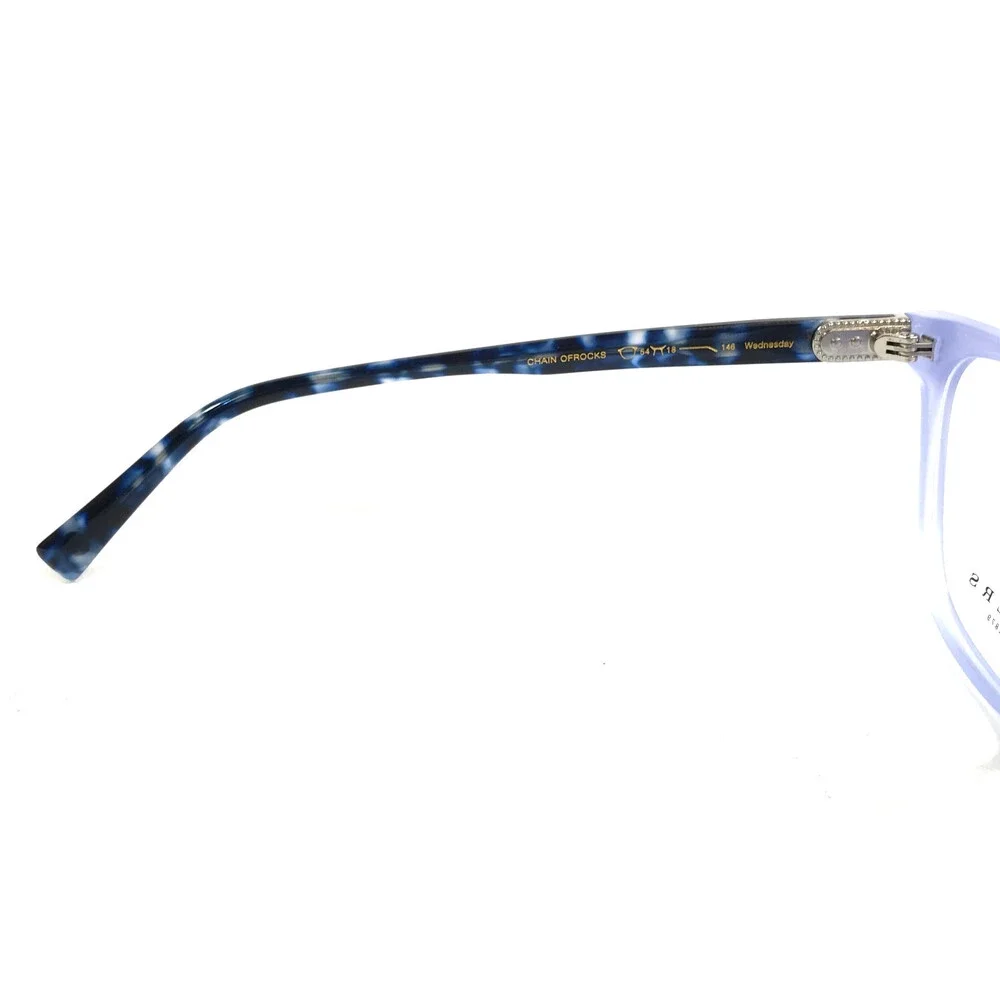 Erkers Eyeglasses Frames CHAIN OF ROCKS Wednesday Matte Blue 54-18-146