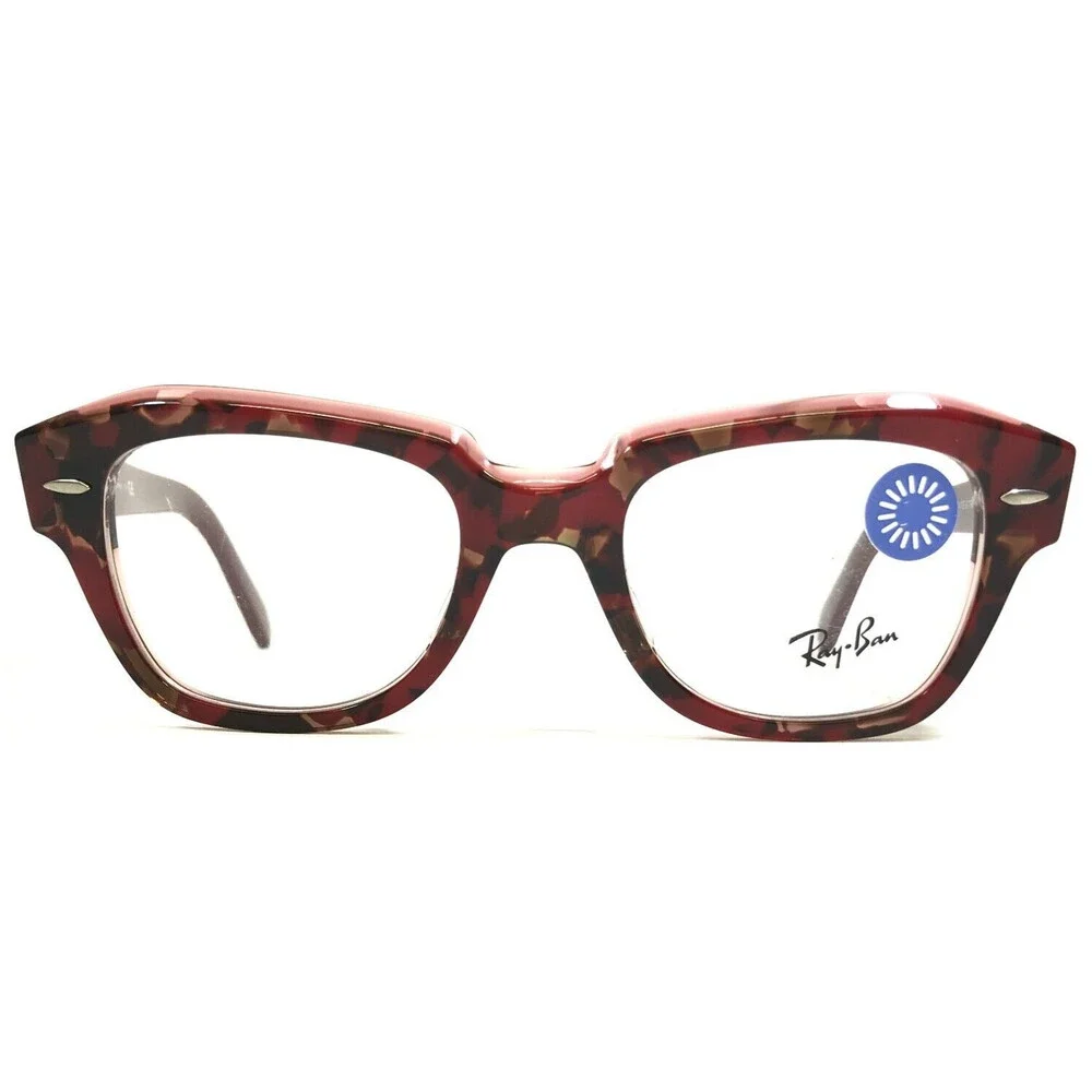 Ray-Ban Eyeglasses Frames RB5486 STATE STREET 8097 Red Gray Marble 48-20-145