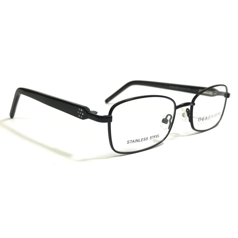 Genevieve Eyeglasses Frames MITZIE MATTE BLACK Rectangular Full Rim 51-18-135