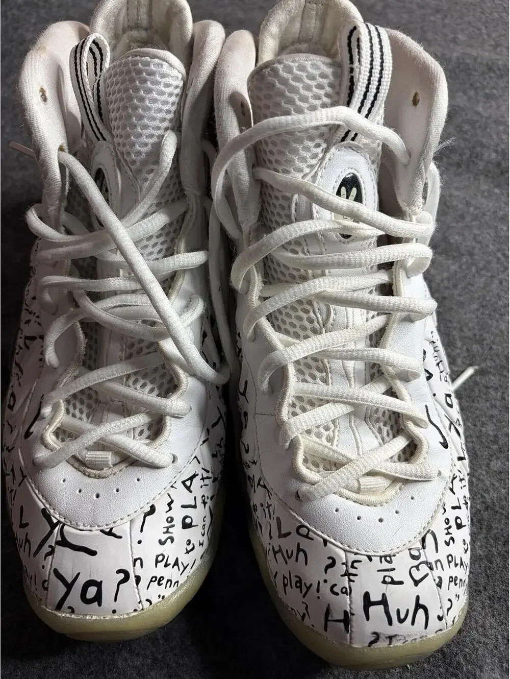 Nike Little Foamposite One GS White/Metallic Silver-Black, Size 6 Y, DV2238-100