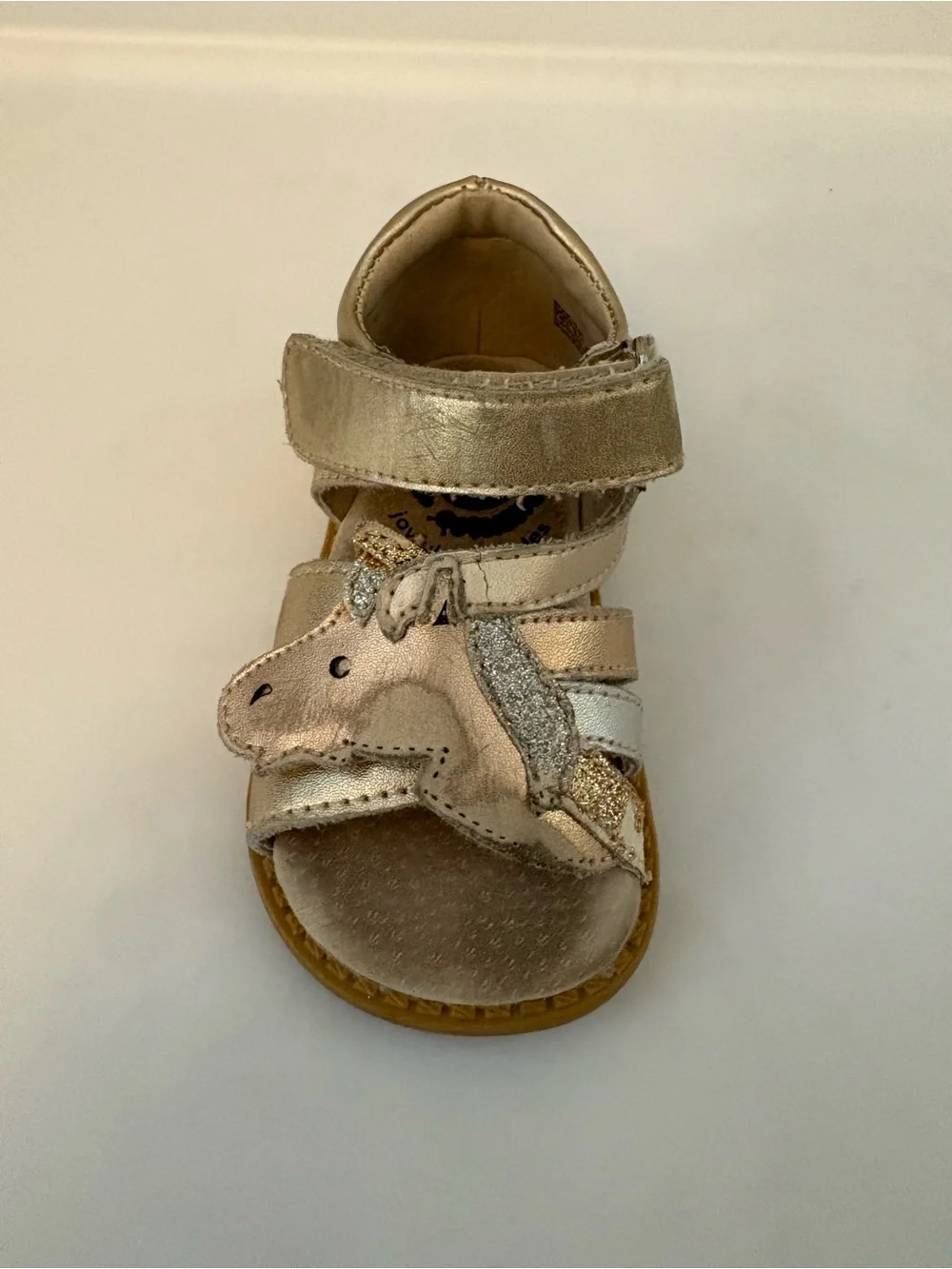 Livie & Luca metallic gold silver unicorn sandals PLAY size 4