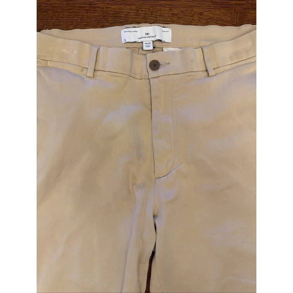 Banana Republic Traveler Chino Pants - Men's  34x32 Slim Fit