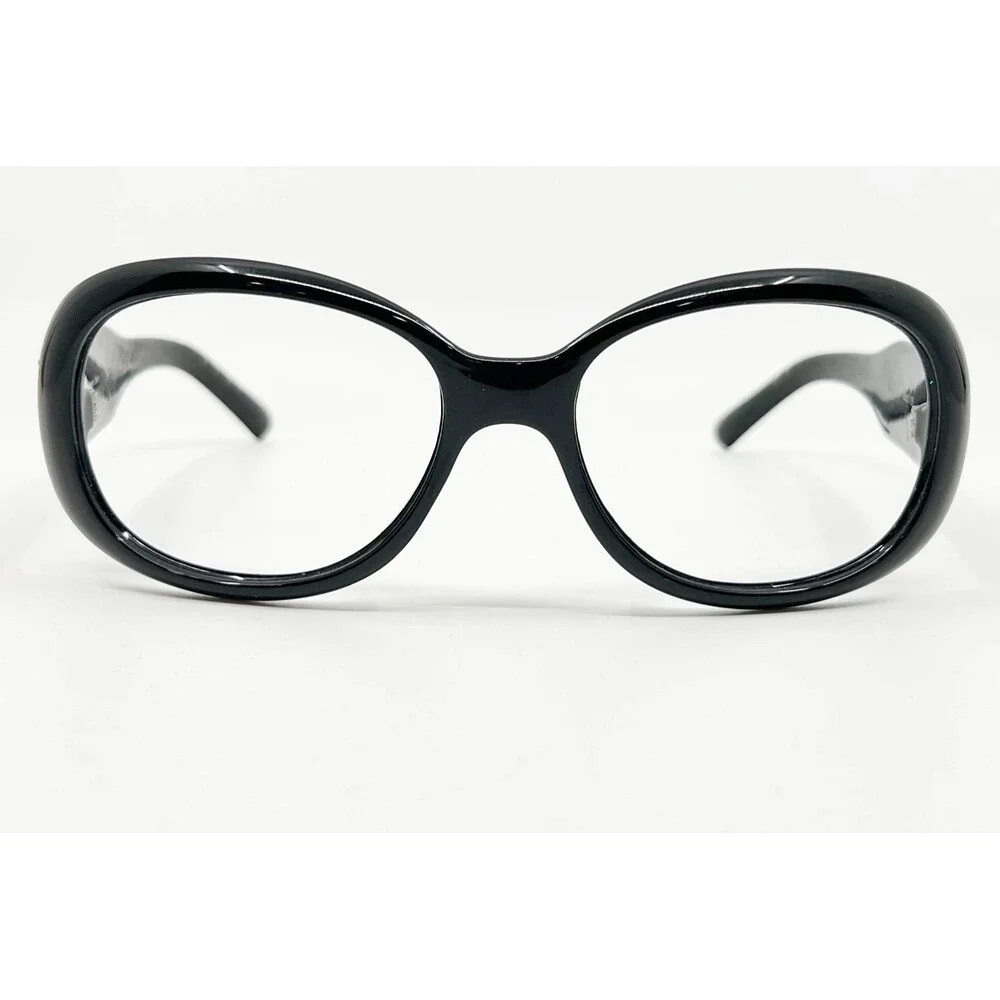 Roberto Steffan Eyeglasses Womens Black Studded Oval Frames 54-17-135
