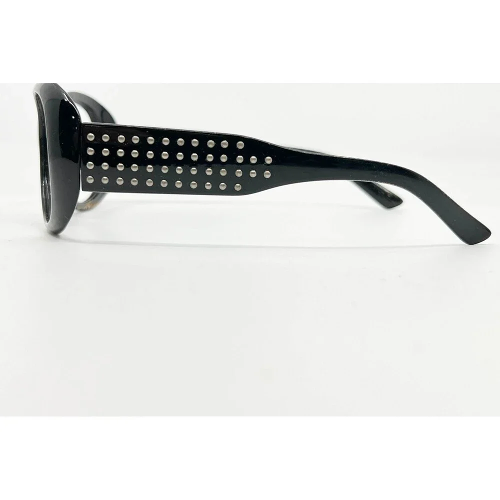 Roberto Steffan Eyeglasses Womens Black Studded Oval Frames 54-17-135
