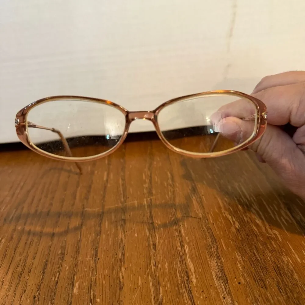 Continental Design Titanium LE Bridgette 26 Cognac Eyeglasses Frames w/ Case