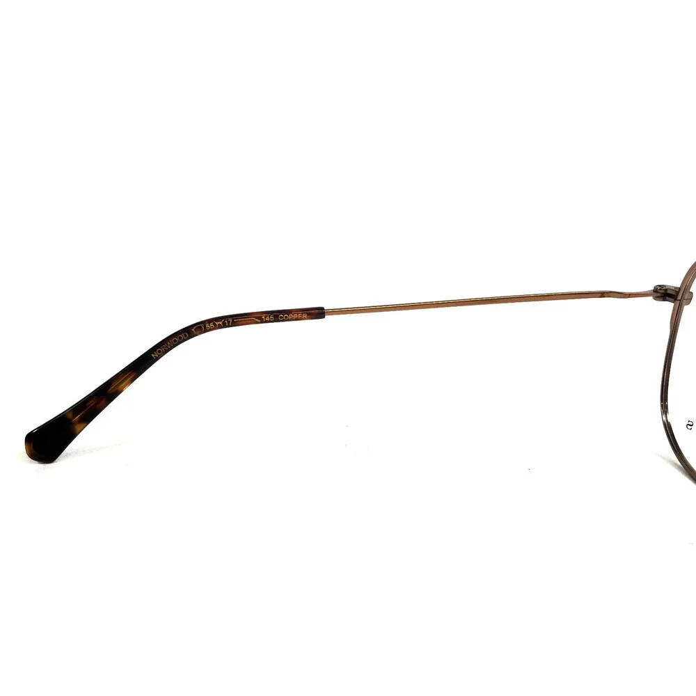 Erkers Eyeglasses Frames NORWOOD COPPER Matte Gold Wire Rim Titanium 55-17-145